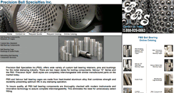 Desktop Screenshot of precisionballspecialties.com